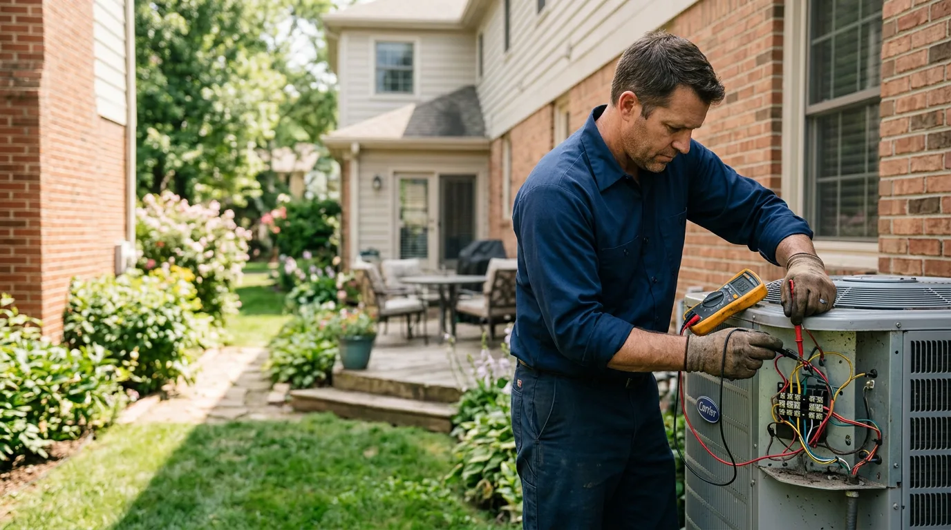 HVAC technician working near Cameron, WV